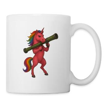Bewaffnetes Einhorn - Tasse - Weiß - Rechts