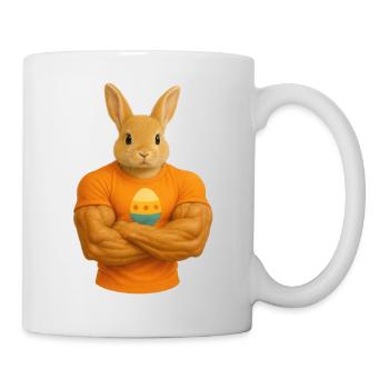 Easter Bunny with Muscles - Funny - Mug - white - Right