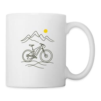 Mountainbike - Tasse - Weiß - Rechts