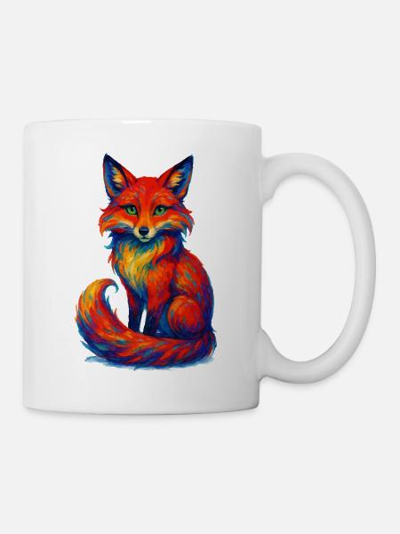 fuchs tier - Tasse - Weiß