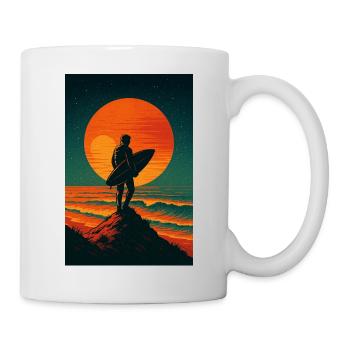 Sunset Seeker – Surfez sur les étoiles - Mug blanc - blanc - Droite