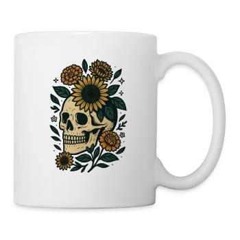 Crâne Botanique - Mug blanc - blanc - Droite