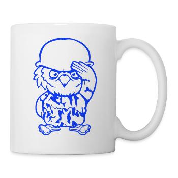 Owl Soldier Military War Helmet Fighter Army Cool - Mug - white - Right