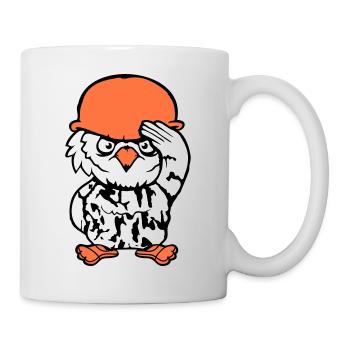 Owl Soldier Military War Helmet Fighter Army Cool - Mug - white - Right