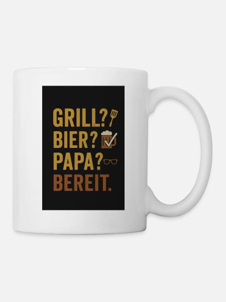 Papas beste Sprüche - Tasse - Weiß