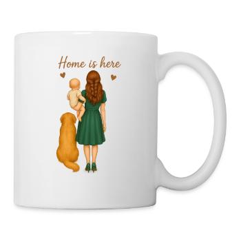 Home is here – Liebe in ihrer schönsten Form - Tasse - Weiß - Rechts