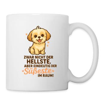 Tiny Paws Fun Logo "der Süßeste im Raum" - Tasse - Weiß - Rechts