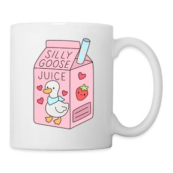 dumme gänse saft süße gans getränk - Tasse - Weiß - Rechts