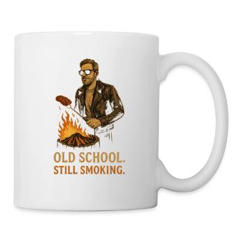 Vieille école. Toujours en smoking - Mug blanc - blanc - Droite