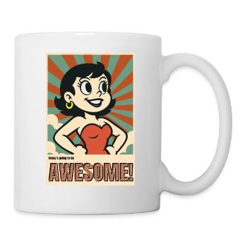 Today is going to be great! – Retro poster with motif - Mug - white - Right