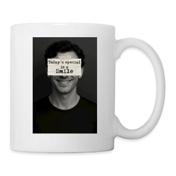 Das heutige Special ist ein Lächeln (Mann) - Tasse - Weiß - Rechts