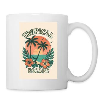 Coucher de Soleil Tropicool - Mug blanc - blanc - Droite