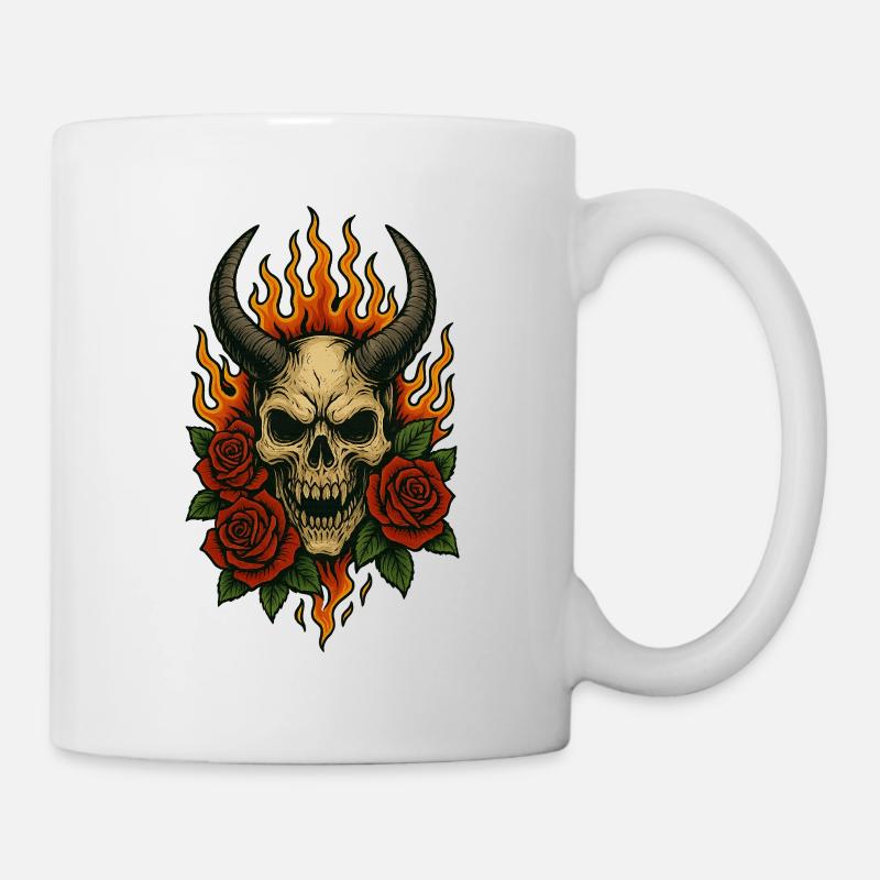 Crâne d'Enfer - Mug blanc - blanc