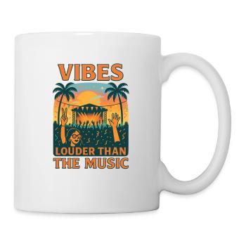 Des vibrations plus fortes que la musique - Mug blanc - blanc - Droite