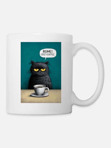 Repos, premier café - Mug blanc - blanc