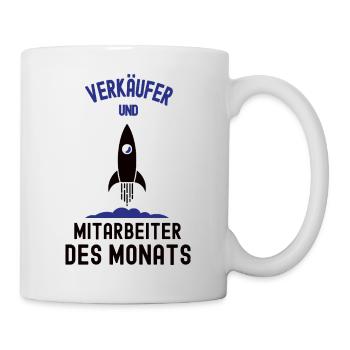 Mitarbeiter des Monats Verkäufer Bester Mann Danke - Tasse - Weiß - Rechts