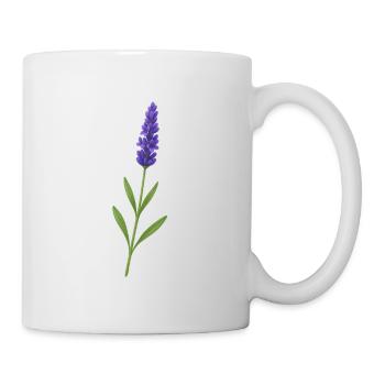 Lavender blossom – delicate natural art - Mug - white - Right
