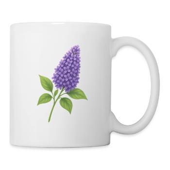 Fliederblüte – zarte Frühlingspracht - Tasse - Weiß - Rechts