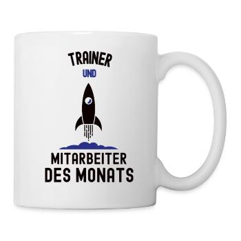 Mitarbeiter des Monats Trainer Sportlehrer Coach - Tasse - Weiß - Rechts