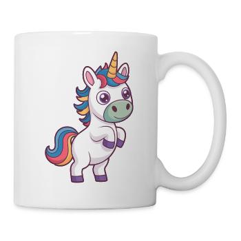 Einhorn mit sozialer Distanz - Tasse - Weiß - Rechts