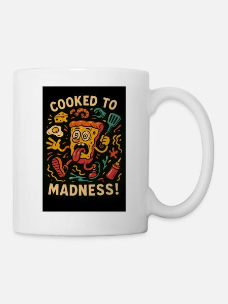 Pizza en folie en cuisine - Mug - white