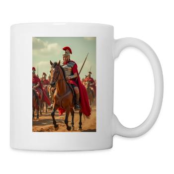 Decurio rides, Slavic winds whisper through Rome’s - Mug - white - Right