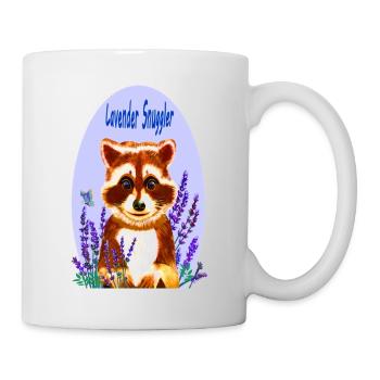 Raccoon lover of lavender - Mug - white - Right