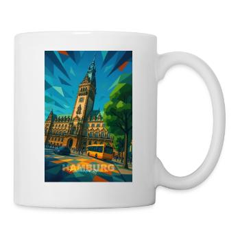 Hamburg RATHAUS – Pracht der Hanse - Tasse - Weiß - Rechts