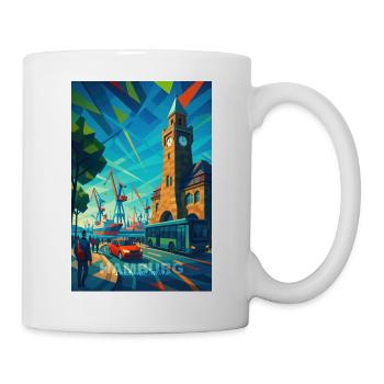 Hamburg LANDUNGSBRÜCKEN – Tor zum Hafen - Tasse - Weiß - Rechts