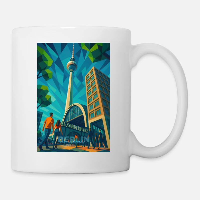Berlin ALEXANDERPLATZ – Icon in Motion - Mug - white