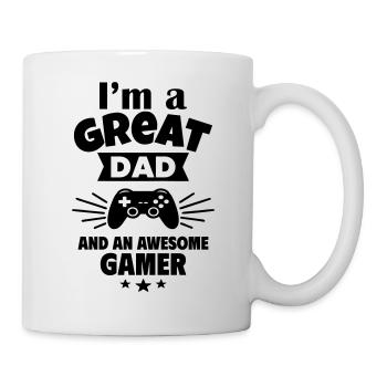 Ich bin ein großartiger Vater und ein großartiger Gamer - Tasse - Weiß - Rechts