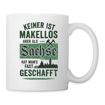 Sachse Fast makellos mit Stolz - Tasse - Weiß - Rechts