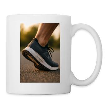 Course à pied - Pas à mi-chemin - Mug blanc - blanc - Droite