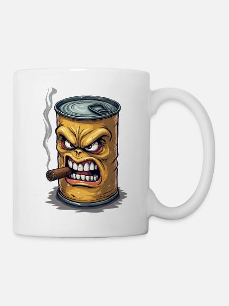 Blechdose - Tasse - Weiß