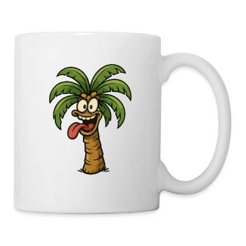 Verrückte Palme - Tasse - Weiß - Rechts