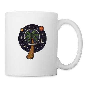 Palm tree in space - Mug - white - Right