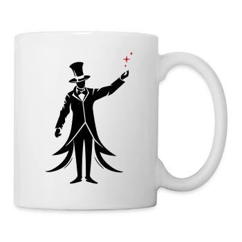 magicien silhouette sorcier - Mug blanc - blanc - Droite
