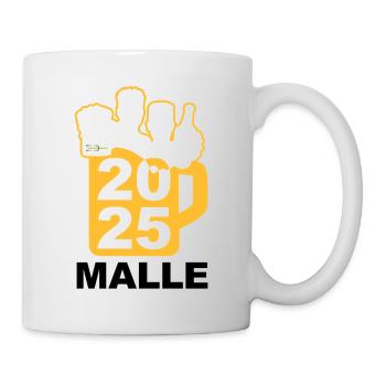 Bier Liga Logo Malle 2025 Maßkrug 2 - Tasse - Weiß - Rechts