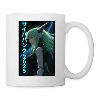 Cyberpunk 2025, Anime Manga Art - Mug - white - Right