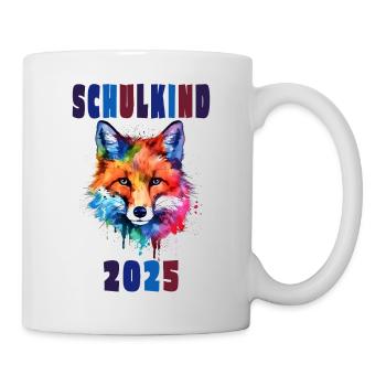 Schulkind 2025 - Fuchs - Schlaufuchs - Tasse - Weiß - Rechts