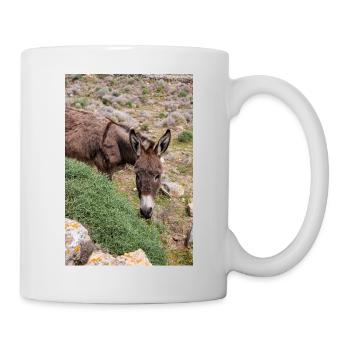 Âne dans un champ Paysage Île de Mykonos - Mug blanc - blanc - Droite