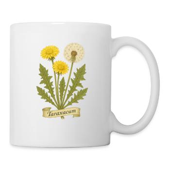 Löwenzahn – Taraxacum officinale | Kraftpaket - Tasse - Weiß - Rechts