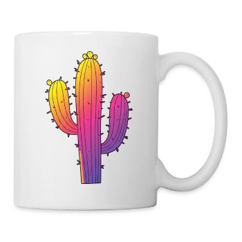 Cactus Arc-en-Ciel - Ambiance Soleil Couchant - Mug blanc - blanc - Droite
