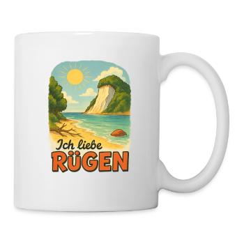 Ich liebe Rügen - Tasse - Weiß - Rechts