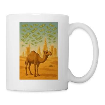 camel dubai money - Mug - white - Right