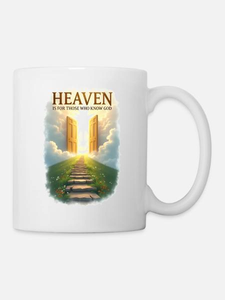 Der Himmel ist für diejenigen, die Gott kennen - Tasse - Weiß