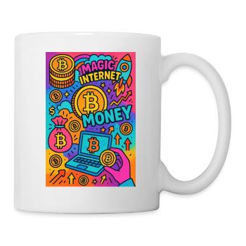 20250519 1246 Bitcoin Magic Collage simple comp - Tasse - Weiß - Rechts