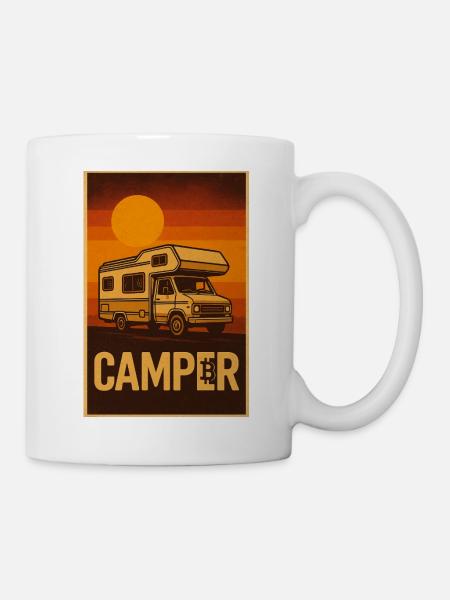 Camper rencontre Bitcoin - Mug blanc - blanc
