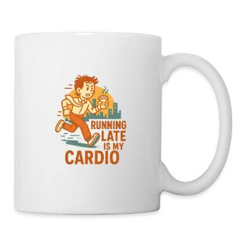 Homme cardio en retard - Mug blanc - blanc - Droite