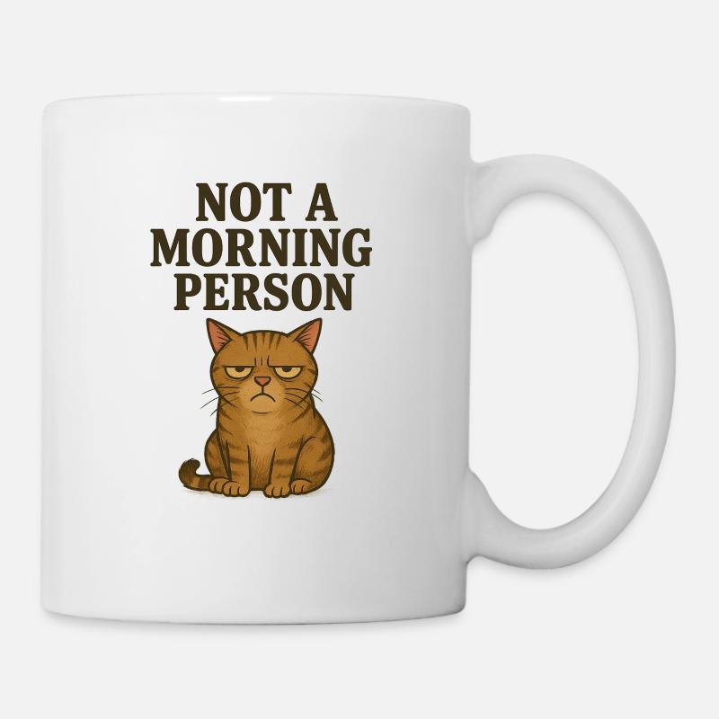 Chat du matin - Mug blanc - blanc